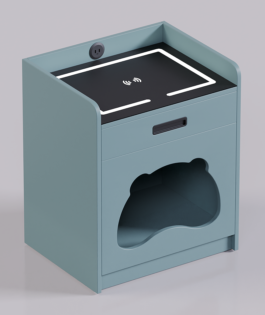 Bedside Table with Wireless Charger