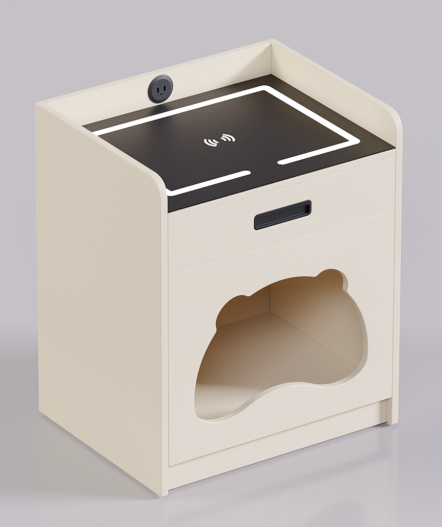 Bedside Table with Wireless Charger