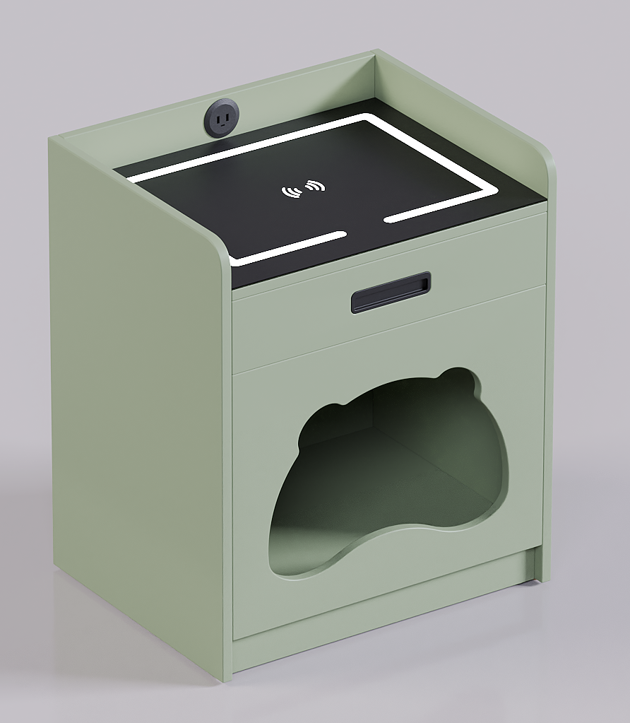 Bedside Table with Wireless Charger