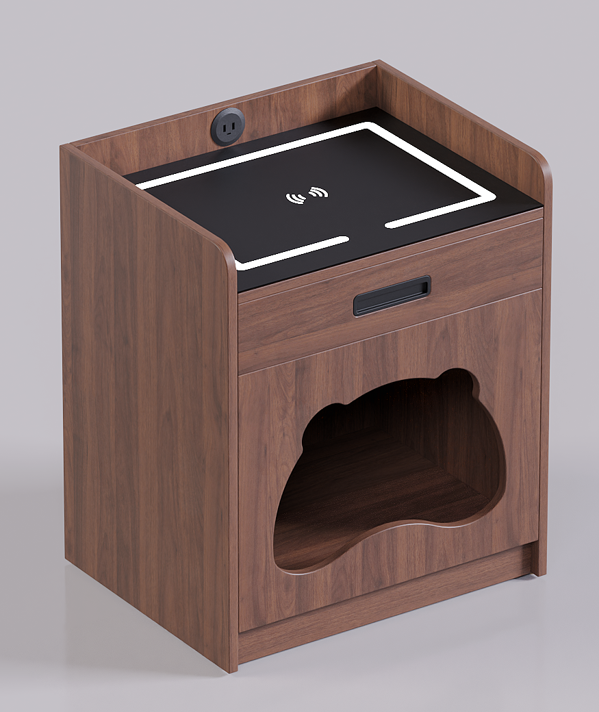 Bedside Table with Wireless Charger