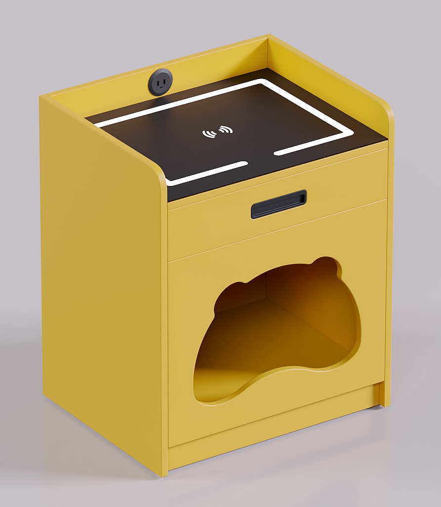 Bedside Table with Wireless Charger
